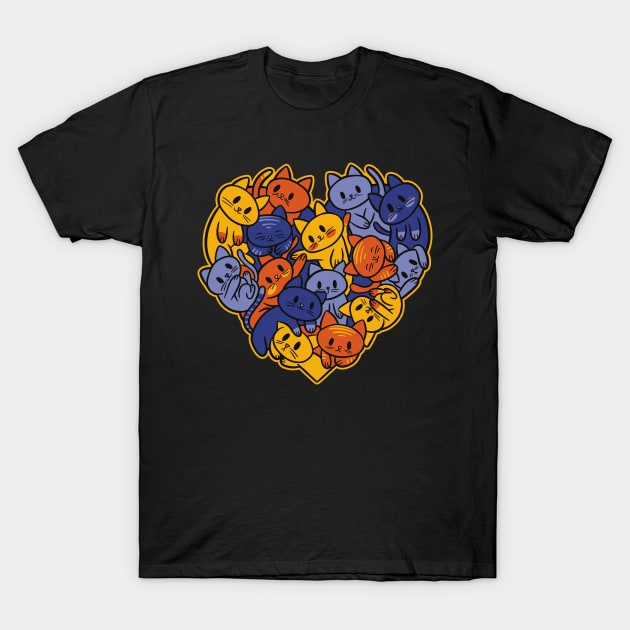 Kitten Heart Cluster T-Shirt by Life2LiveDesign